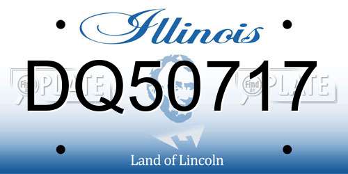 DQ50717 Illinois License Plate