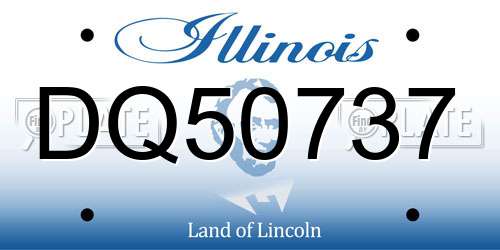 DQ50737 Illinois License Plate