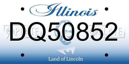 DQ50852 Illinois License Plate