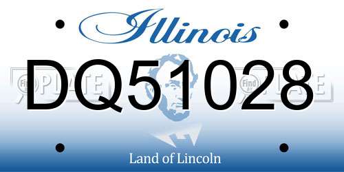 DQ51028 Illinois License Plate