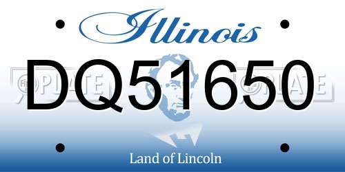 DQ51650 Illinois License Plate
