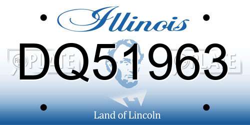 DQ51963 Illinois License Plate