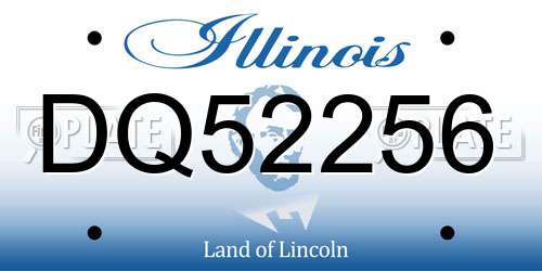 DQ52256 Illinois License Plate
