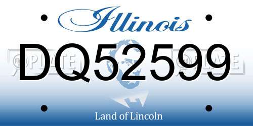 DQ52599 Illinois License Plate