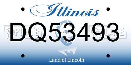 DQ53493 Illinois License Plate