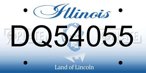 DQ54055 Illinois License Plate