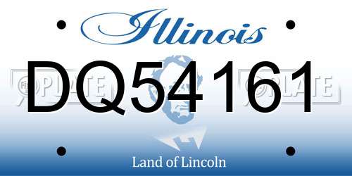 DQ54161 Illinois License Plate