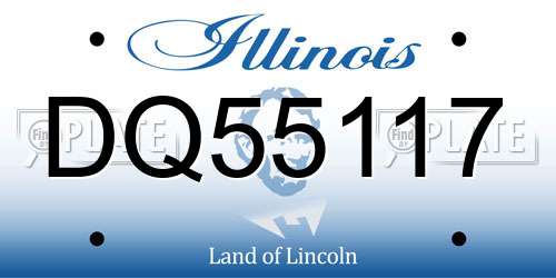 DQ55117 Illinois License Plate