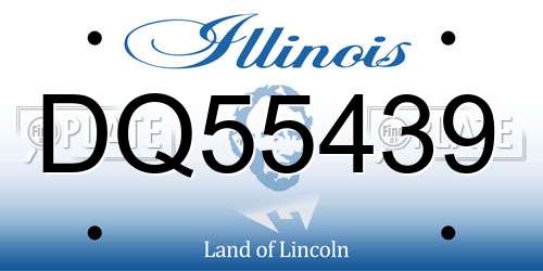 DQ55439 Illinois License Plate