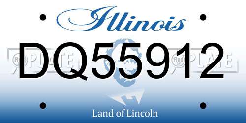 DQ55912 Illinois License Plate
