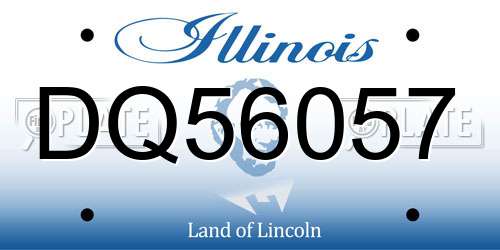 DQ56057 Illinois License Plate
