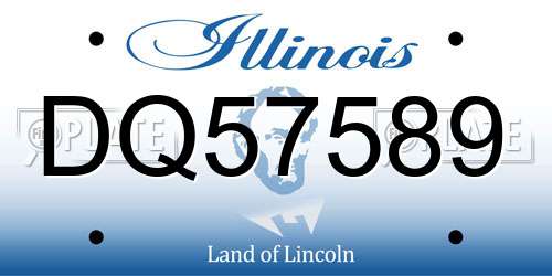 DQ57589 Illinois License Plate