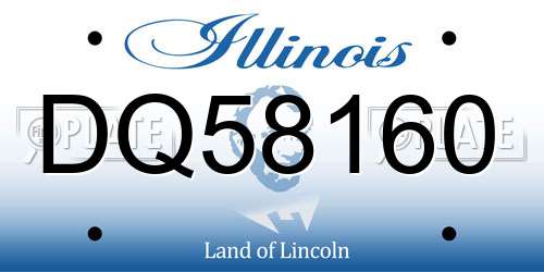 DQ58160 Illinois License Plate