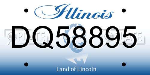 DQ58895 Illinois License Plate