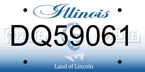 DQ59061 Illinois License Plate