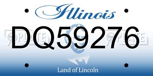 DQ59276 Illinois License Plate