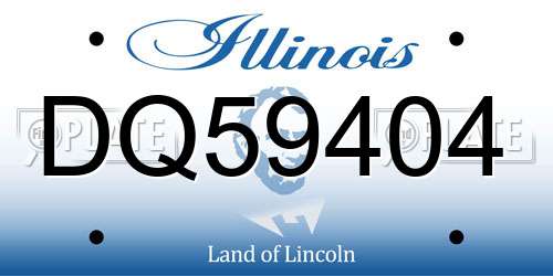 DQ59404 Illinois License Plate