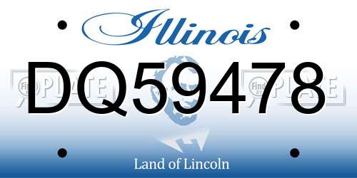 DQ59478 Illinois License Plate