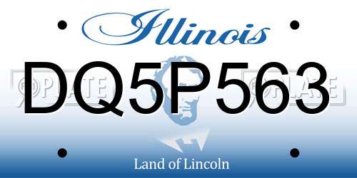 DQ5P563 Illinois License Plate