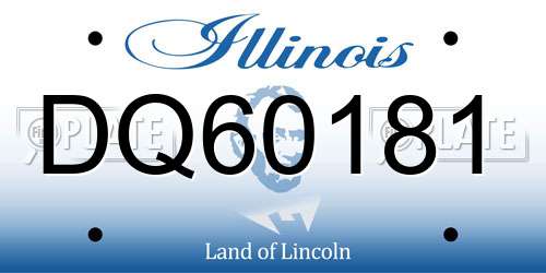 DQ60181 Illinois License Plate