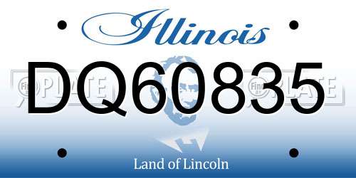 DQ60835 Illinois License Plate