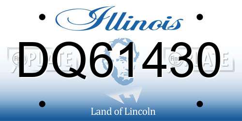 DQ61430 Illinois License Plate