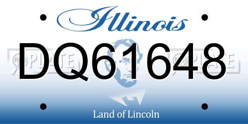 DQ61648 Illinois License Plate