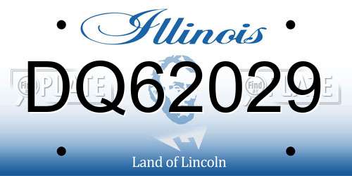 DQ62029 Illinois License Plate