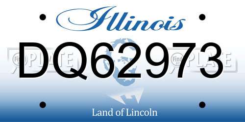DQ62973 Illinois License Plate
