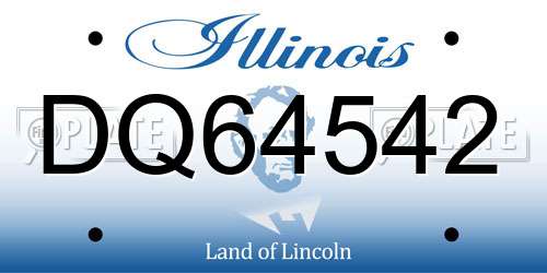 DQ64542 Illinois License Plate
