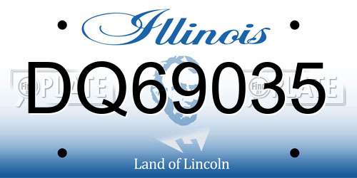 DQ69035 Illinois License Plate