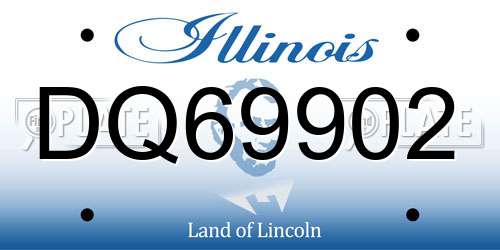 DQ69902 Illinois License Plate