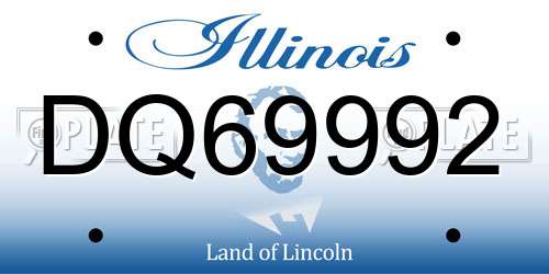 DQ69992 Illinois License Plate