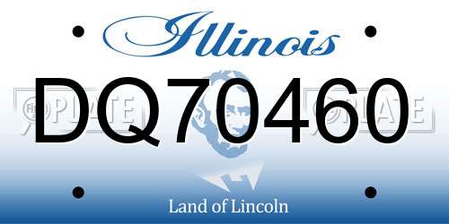 DQ70460 Illinois License Plate
