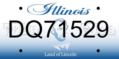 DQ71529 Illinois License Plate