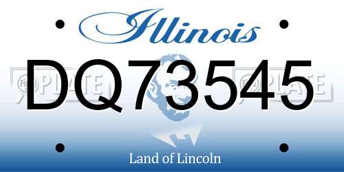 DQ73545 Illinois License Plate