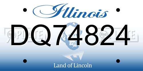 DQ74824 Illinois License Plate