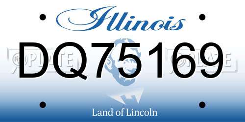 DQ75169 Illinois License Plate
