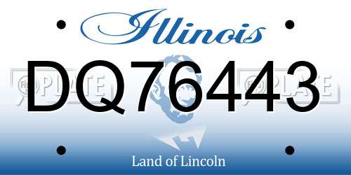 DQ76443 Illinois License Plate