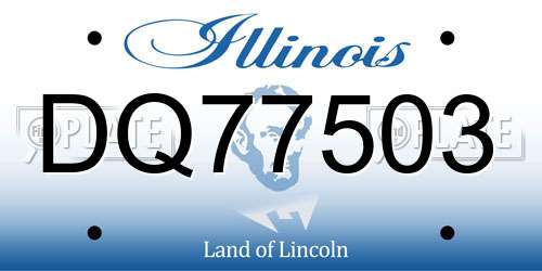 DQ77503 Illinois License Plate