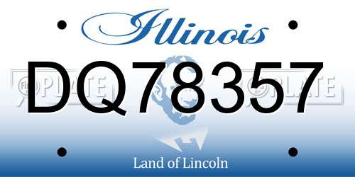 DQ78357 Illinois License Plate