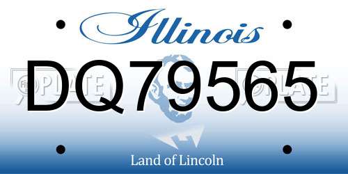 DQ79565 Illinois License Plate