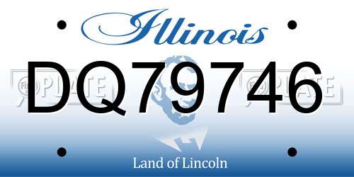 DQ79746 Illinois License Plate