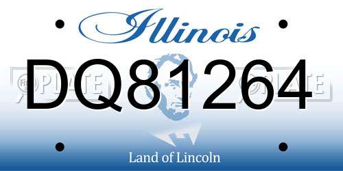 DQ81264 Illinois License Plate
