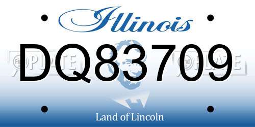 DQ83709 Illinois License Plate
