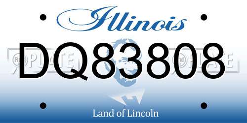 DQ83808 Illinois License Plate