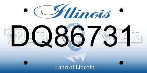 DQ86731 Illinois License Plate
