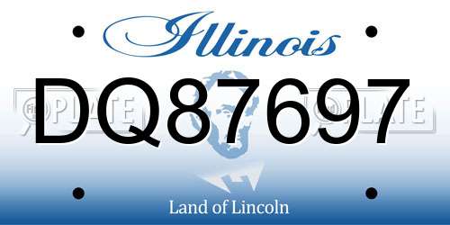DQ87697 Illinois License Plate