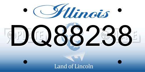 DQ88238 Illinois License Plate