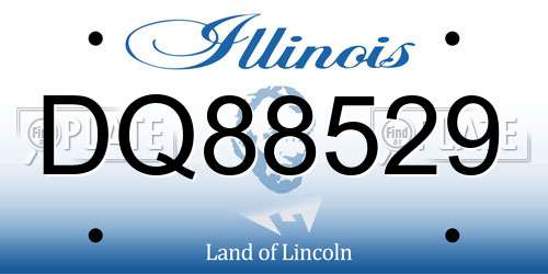 DQ88529 Illinois License Plate